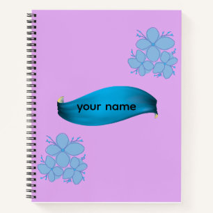 Elegante Pastell-Blumen-Watercolor-Personalisierte Notizbuch