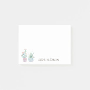Elegante Pastell Cactus Succulent Post-it Klebezettel