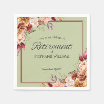 Elegante Pastell-Herbst-Blumen-Ruhestandsfeier 