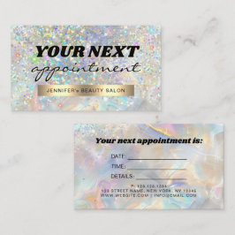 Elegante Pastell-Holografische Glitter-Marmor Terminkarte