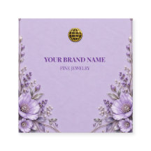 Elegante Pastell-Lavendel-Blumen-Halskettenkarte