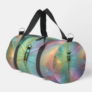 Elegante Pastell-Libellen-Fraktal-Kunst, Duffle Bag