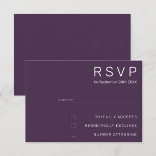 Elegante Pastell-Minimal-Purple-Moderne-Hochzeit R Einladung