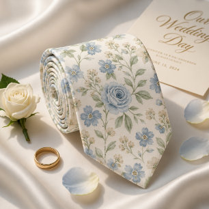 Elegante Pastell-Staubblaue Hochzeit Krawatte
