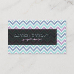 Elegante Pastell-Töne Chevron-Muster Visitenkarte