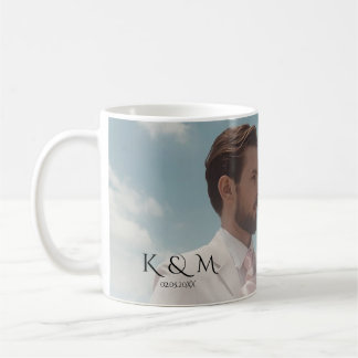 Elegante Pastell-Vintage-Hochzeitsbild  Kaffeetasse