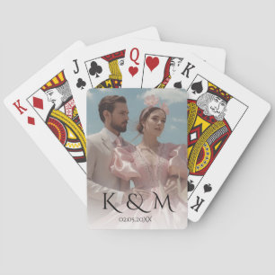 Elegante Pastell-Vintage-Hochzeitsbild Spielkarten
