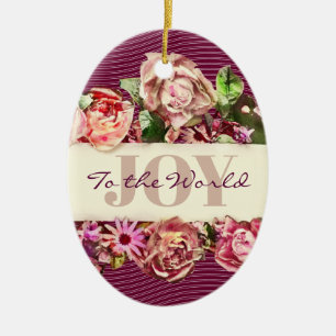 Elegante Pastell-Vintage-Rosafarbene Viktorianisch Keramik Ornament