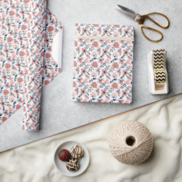 Elegante Pastellblumen Geschenkpapier