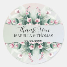 Elegante Pastellblüte Vielen Dank für Ihre Hochzei