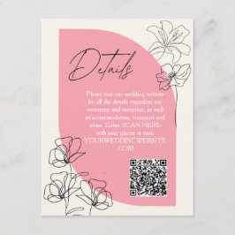 Elegante Pastellfarben und cremefarbene Hochzeit Begleitkarte