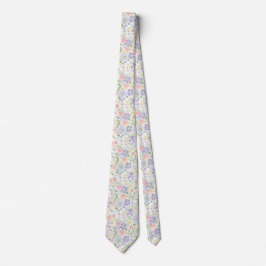 elegante pastellfarbene Blumenkrawatte Krawatte