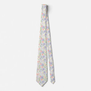 elegante pastellfarbene Blumenkrawatte Krawatte
