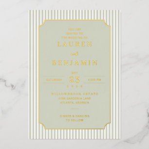 Elegante Pastellgrüne formelle Einladung