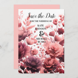 Elegante Pastellrosa Hochzeit speichern Sie die Da Save The Date