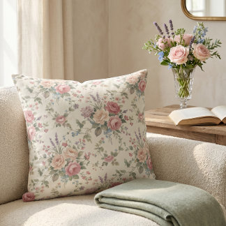 Elegante Pastellrosen im Shabby-Chic-Stil Kissen