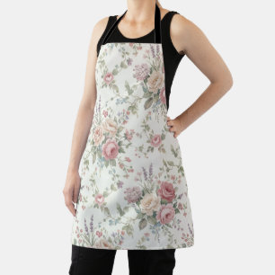 Elegante Pastellrosen im Shabby-Chic-Stil Schürze