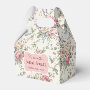Elegante Pastellrosen Shabby Chic Braut Dusche Geschenkschachtel