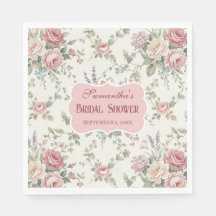 Elegante Pastellrosen Shabby Chic Braut Dusche