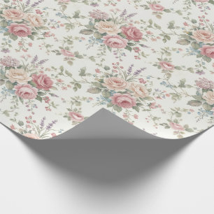 Elegante Pastellrosen Shabby Chic Geschenkpapier