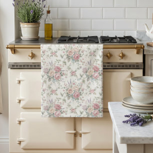 Elegante Pastellrosen Shabby Chic Geschirrtuch