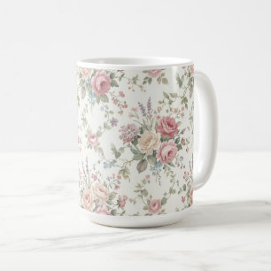 Elegante Pastellrosen Shabby Chic Kaffeetasse
