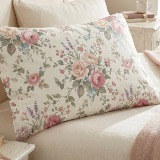 Elegante Pastellrosen Shabby Chic Kissenbezug