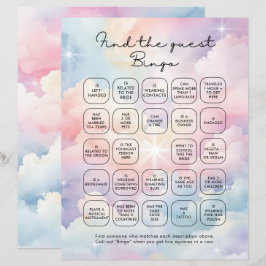 Elegante Pastelwolken finden das Guest Bingo
