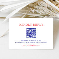 Elegante patriotische 4.-Juli-Hochzeit | QR-Code