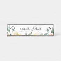 Elegante Peach Floral Modernes Skript