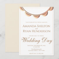Elegante Peach Necklace White Wedding