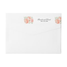 Elegante Peach Wassercolor Blumenhochzeit