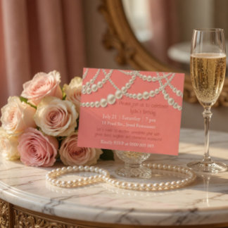 Elegante Pearl-Geburtstags-Dinner-Einladung Einladung