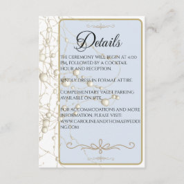 Elegante Pearl Gold Script Hochzeit Romantische Pe Begleitkarte