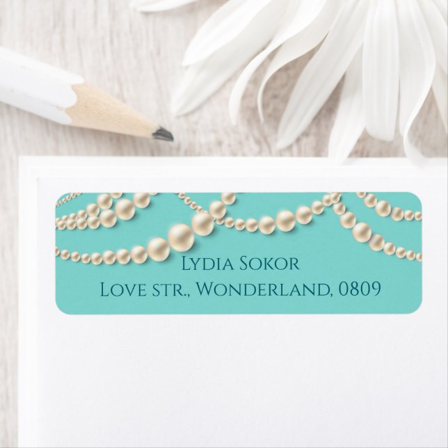 Elegante Pearl Return Address Label (Insitu)