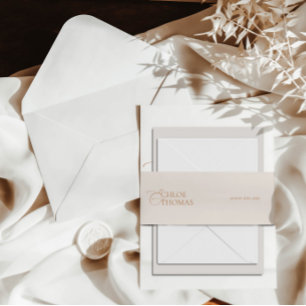 Elegante Pearl Wedding Invitation Bly Band