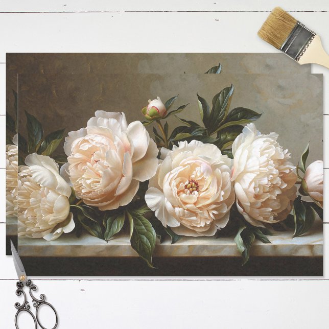 Elegante Peonies Decoupage Seidenpapier (Von Creator hochgeladen)