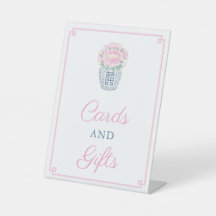 Elegante Peonies Rosa und Blau Hochzeitskarten Ges