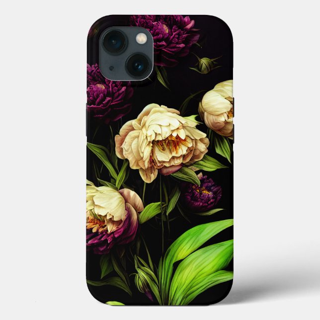 Elegante Peonies & Rose - Fall Case-Mate iPhone Hülle (Rückseite)