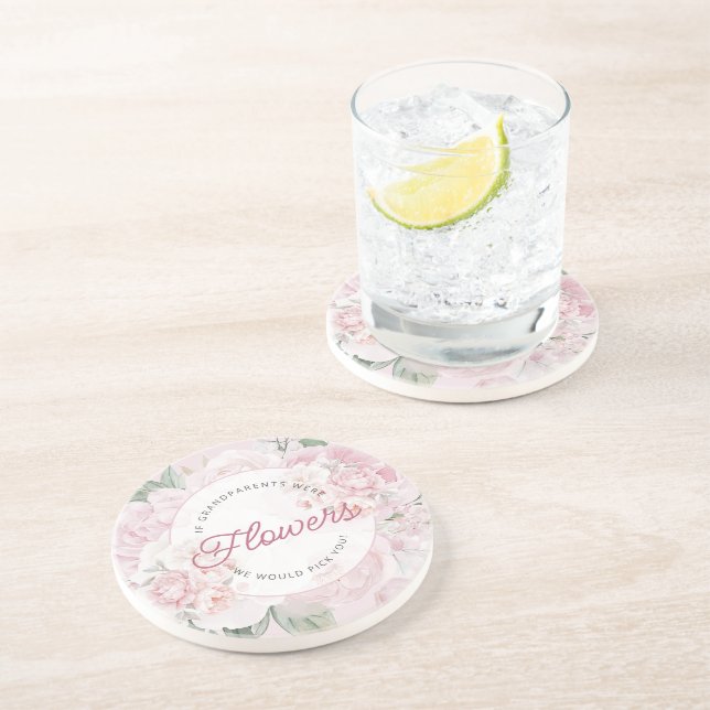 Elegante Peony Blume Großeltern Wir wählen Sie aus Getränkeuntersetzer (Seite)