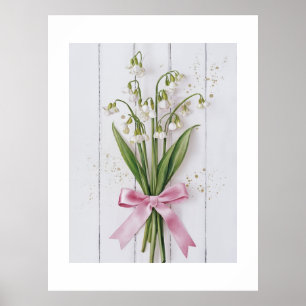 Elegante Peony Bouquet Frische Pasta machen Poster