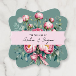 Elegante Peony Bouquet Geschenkanhänger