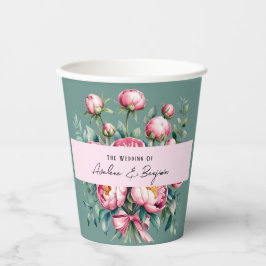 Elegante Peony Bouquet Pappbecher