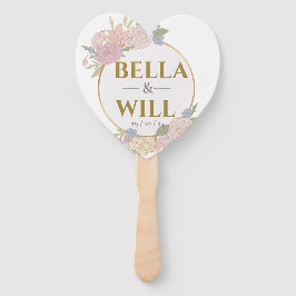 Elegante Peony Lily Rose Wedding Fächer