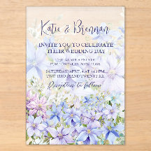 Elegante Periwinkle Clematis Hochzeit