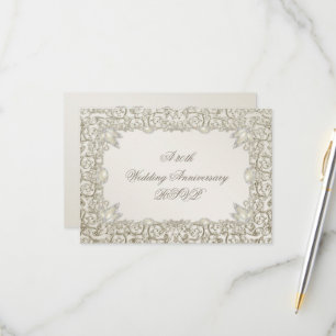 Elegante Perle 30. Hochzeitstag RSVP Karte