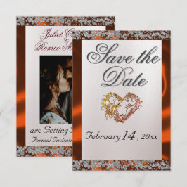 Elegante Perle, Kupferband & Sparkle Save The Date