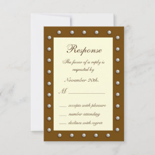 Elegante Perlen auf Cream UAWG RSVP Karte