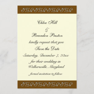 Elegante Perlen auf Elfenbeinküste Save The Date