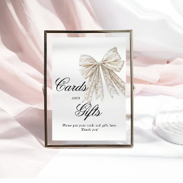 Elegante Perlen - Bow Cards und Geschenke Poster